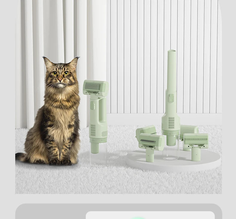 Pet Grooming Vacuum Kit with 5 Brushes for Cats and Dogs - view 13